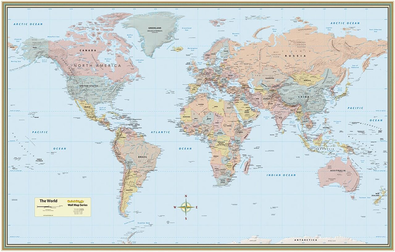 QuickStudy World Map Laminated Poster by BarCharts