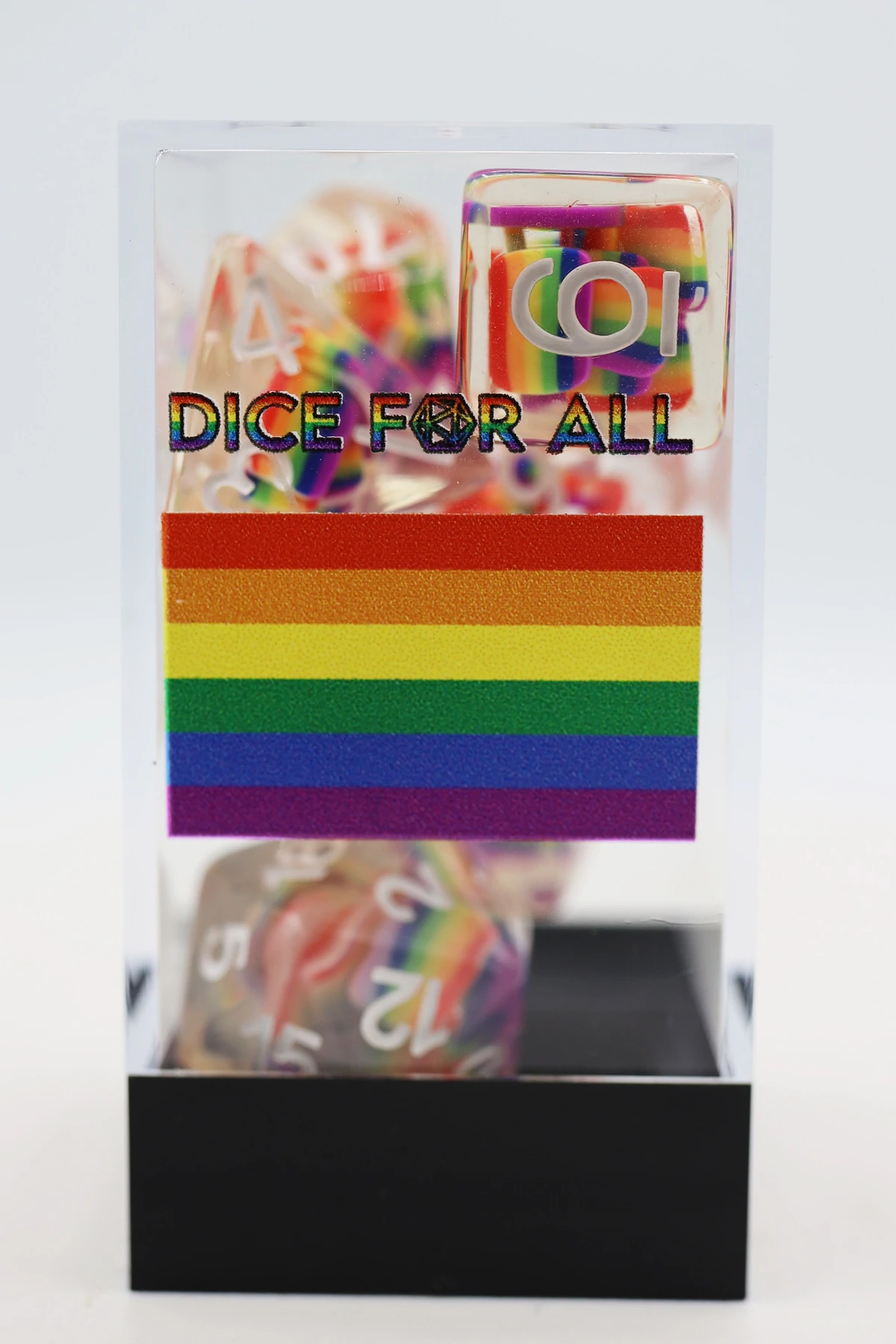 Rainbow Flag RPG Dice Set by Foam Brain Games 1