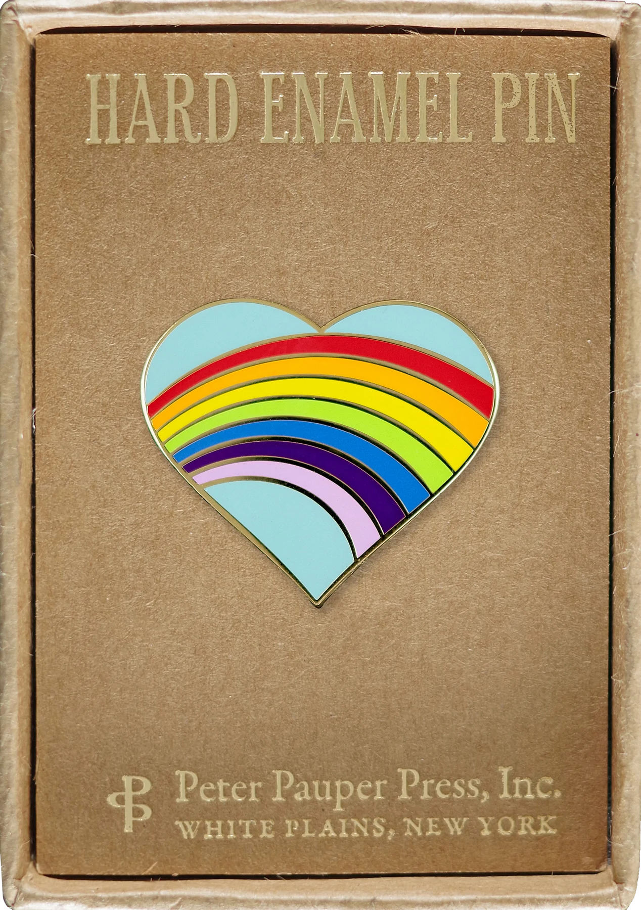 Rainbow Heart Enamel Pin by Peter Pauper Press 1