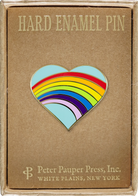 Rainbow Heart Enamel Pin by Peter Pauper Press 1