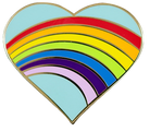 Rainbow Heart Enamel Pin by Peter Pauper Press