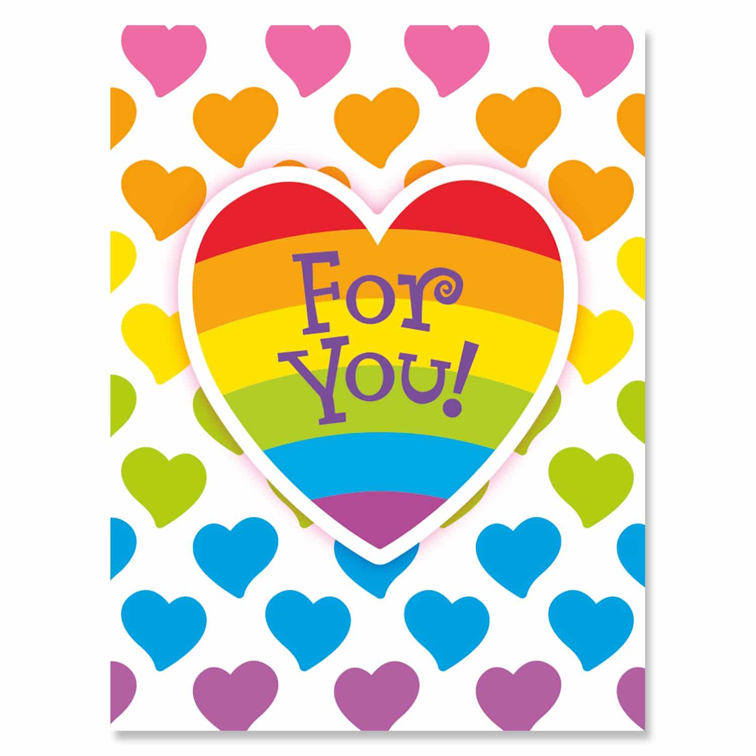 Rainbow Hearts For You Enclosure Card by Peaceable Kingdom