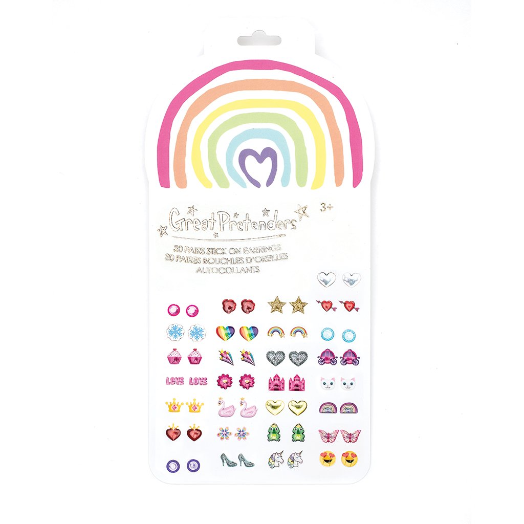 Rainbow Love Sticker Earrings by Great Pretenders