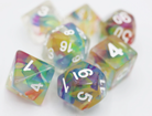 Rainbow Ribbon RPG Dice Set by Foam Brain Games 6