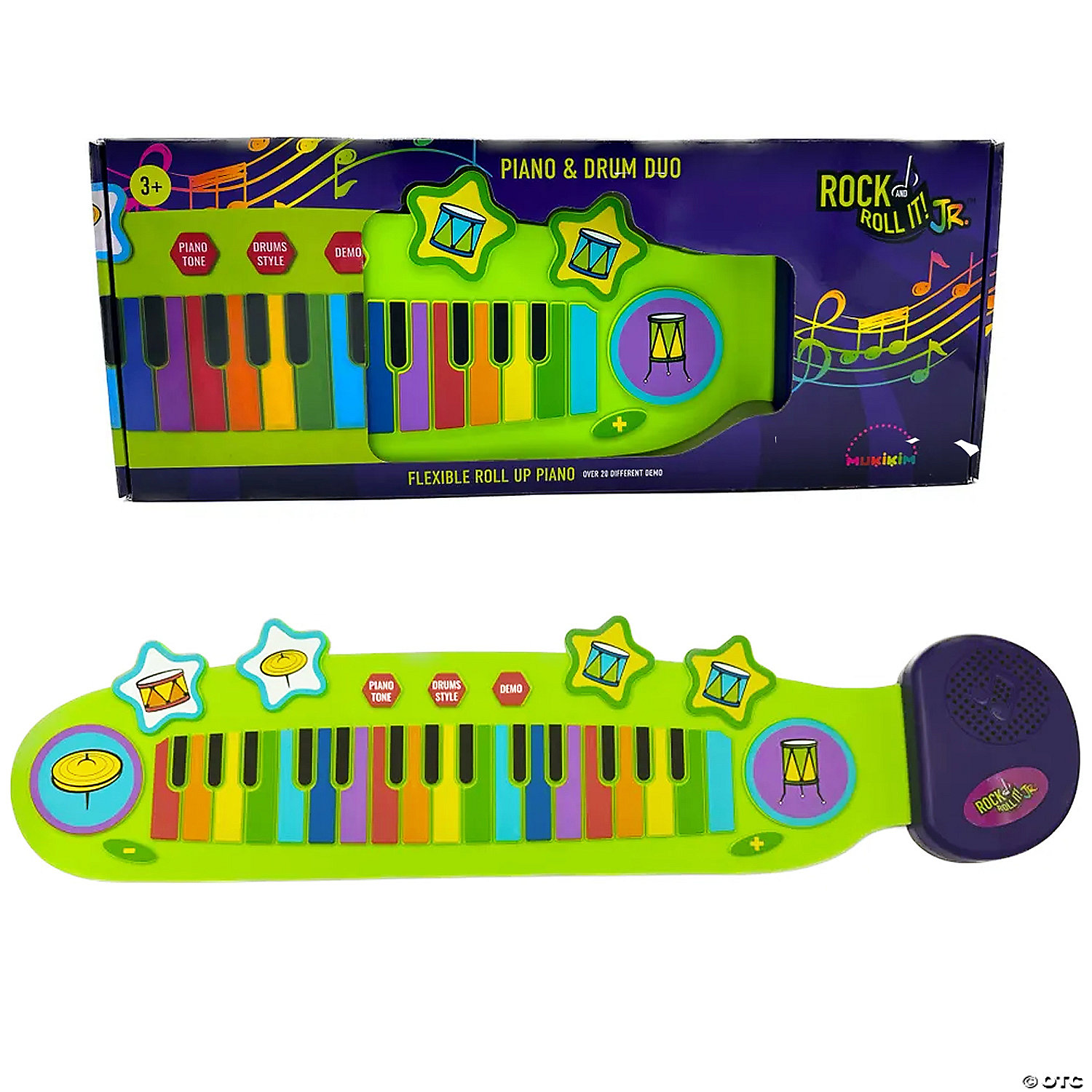 Rainbow Rock and Roll It Junior Piano & Drum Set-by-Mukikim