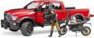 Ram 2500 Power Wagon with Ducati Scarmbler Desert Sled and Driver by Bruder 5