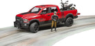 Ram 2500 Power Wagon with Ducati Scarmbler Desert Sled and Driver by Bruder 6