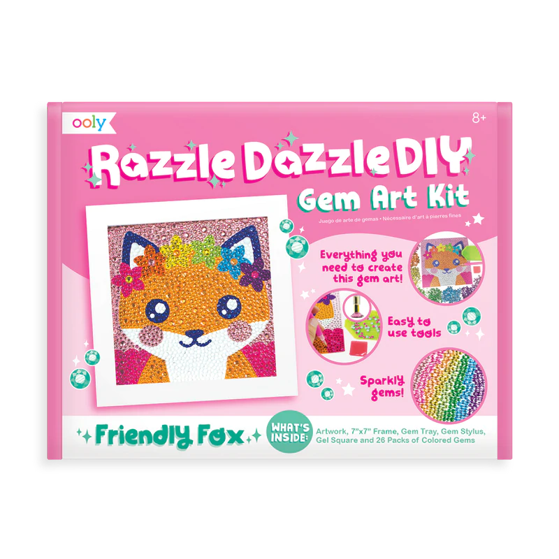 Razzle Dazzle Friendly Fox Gem Art Kit by Ooly