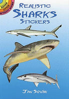 Realistic Sharks Stickers by Dover Publications