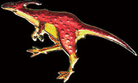 Red Parasaur Pin by WM Spear Designs