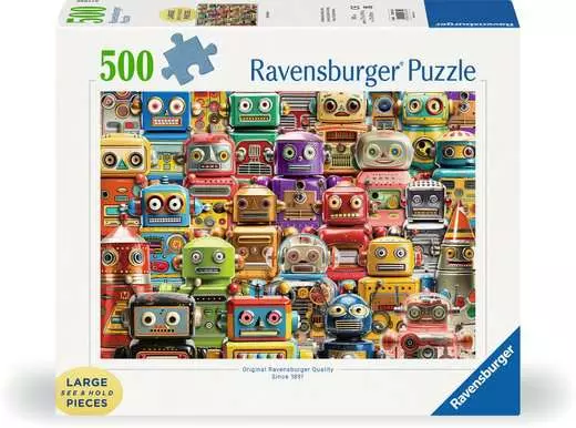 Retro Robots 500pc Large Format Puzzle-by-Ravensburger