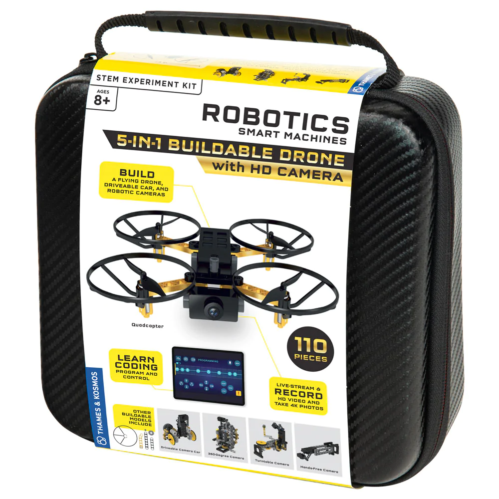 Robotics Smart Machines 5 in 1 Buildable Drone with HD Camera by Thames Kosmos