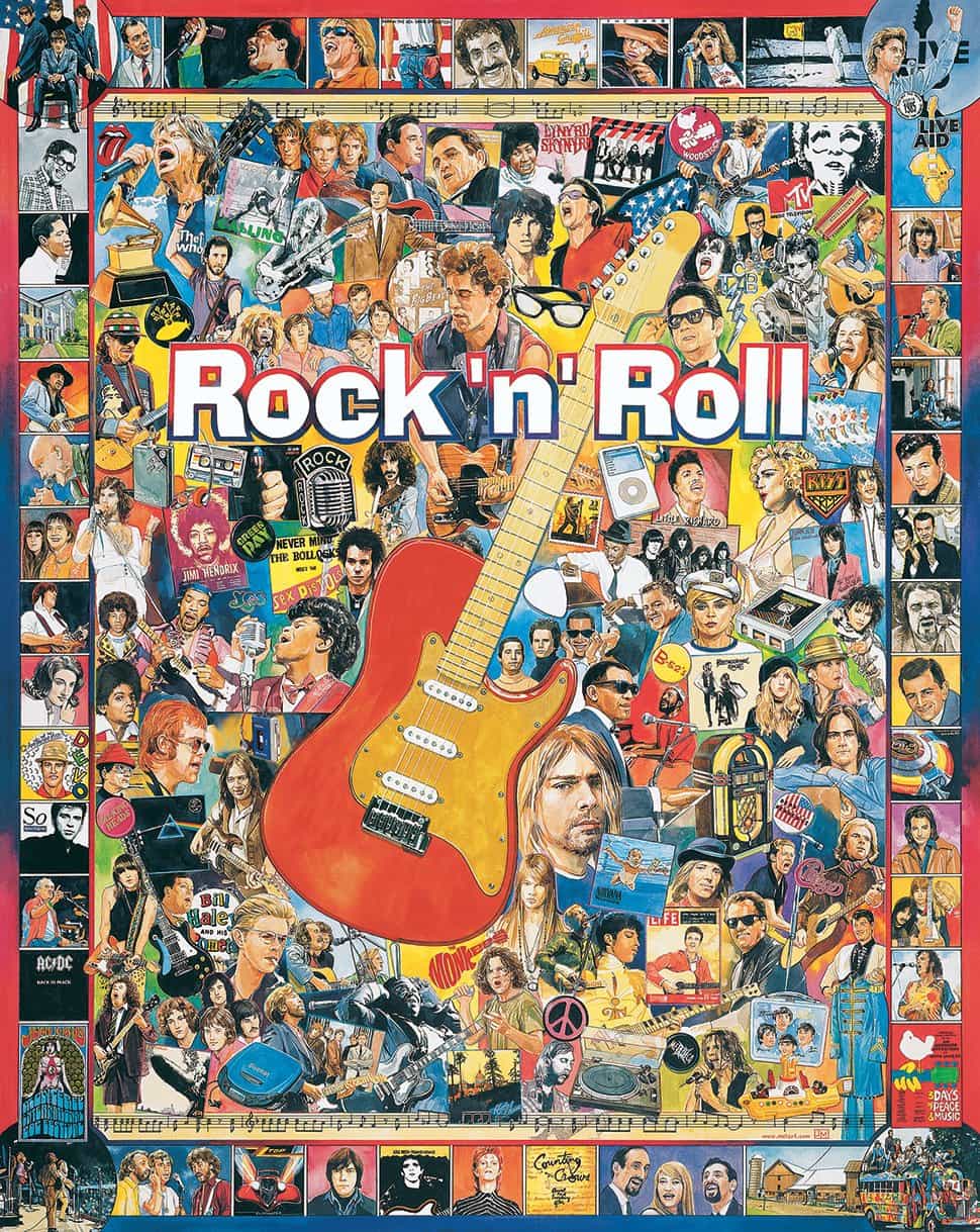 Rock N Roll Puzzle by White Mountain Puzzles