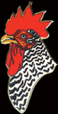 Rooster Pin by WM Spear Designs