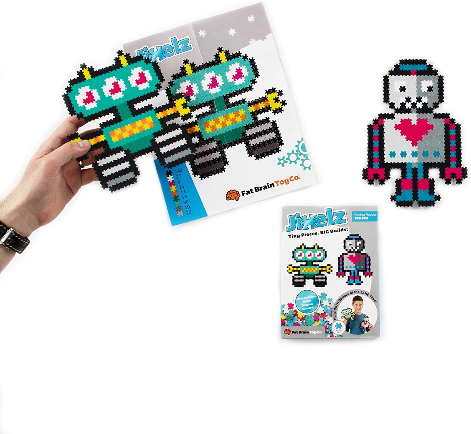 Roving Robots 700pc Jixelz Set by Fat Brain Toys 5