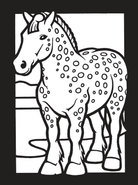 Horses Stained Glass Coloring Book by Dover Publications