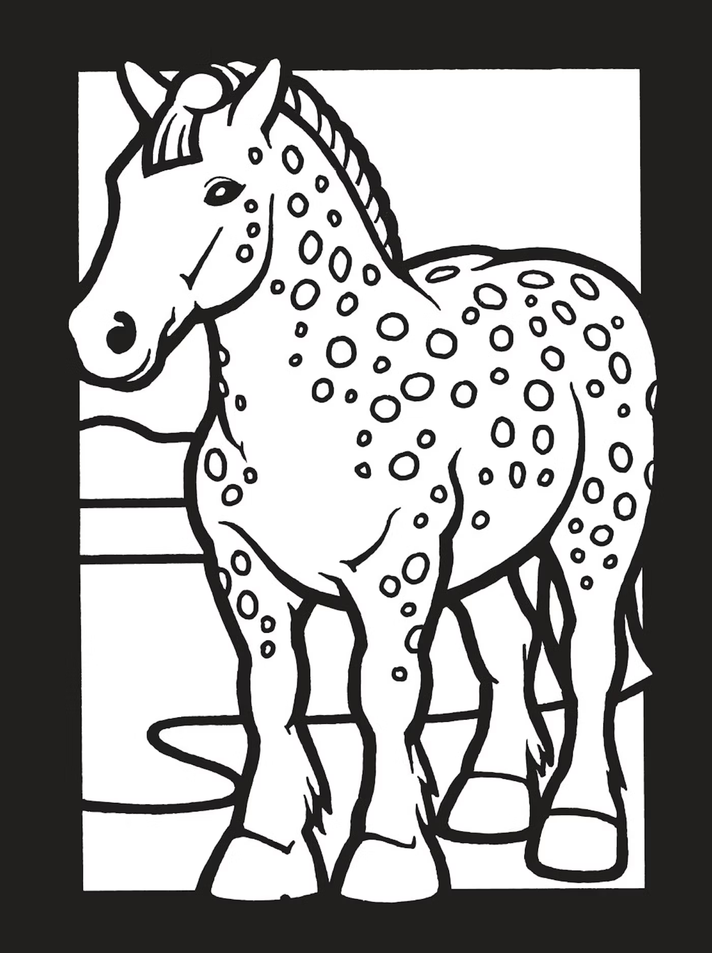 Horses Stained Glass Coloring Book by Dover Publications