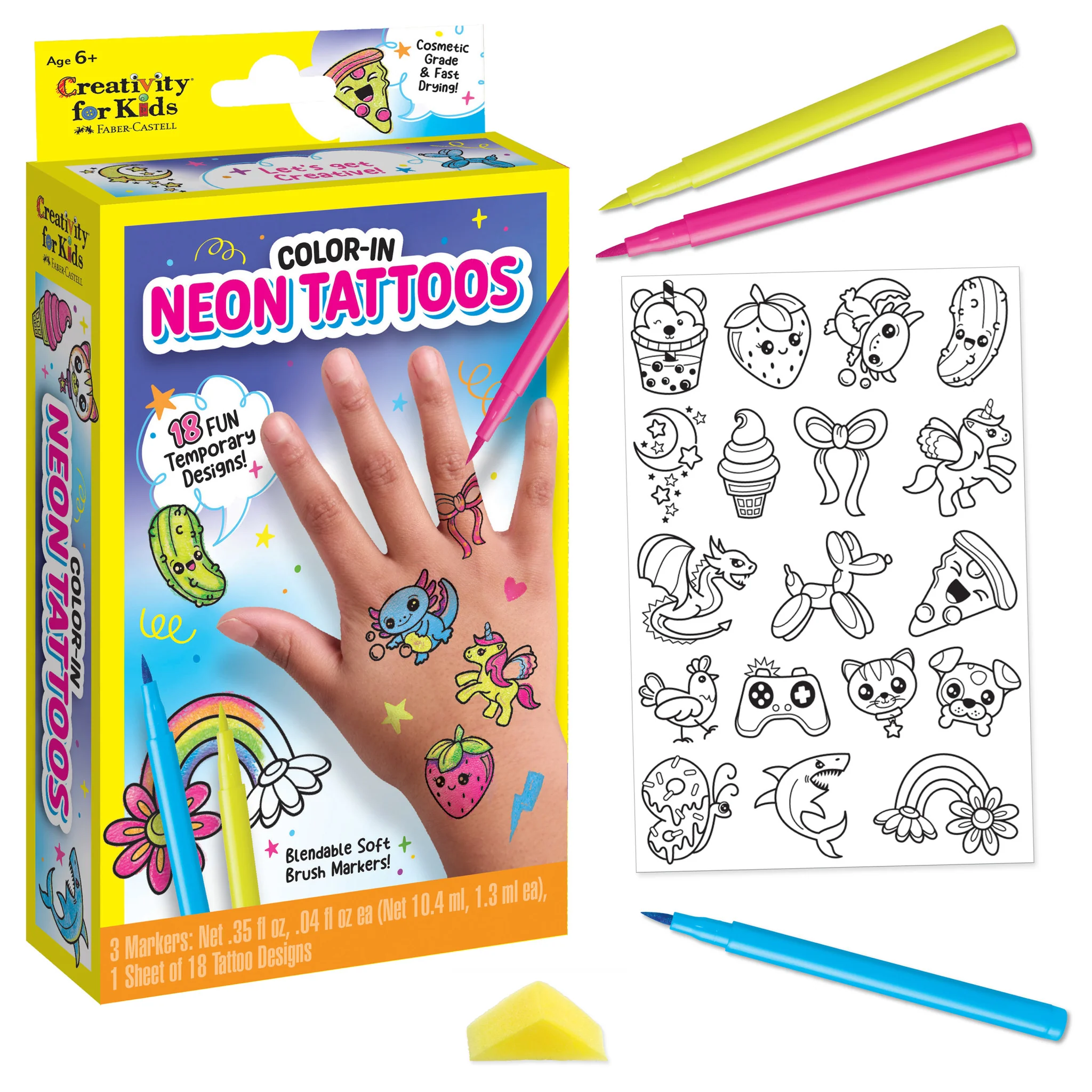Color In Neon Tattoos by Creativity for Kids
