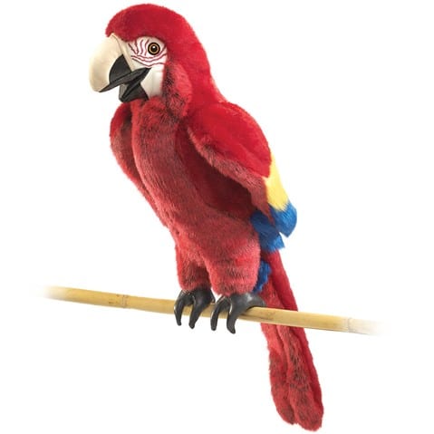 Scarlet Macaw Hand Puppet by Folkmanis