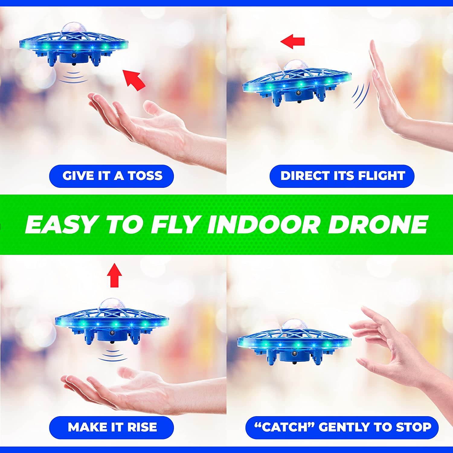 Scoot Cosmo LED Hand Operated Drone by Force1 4