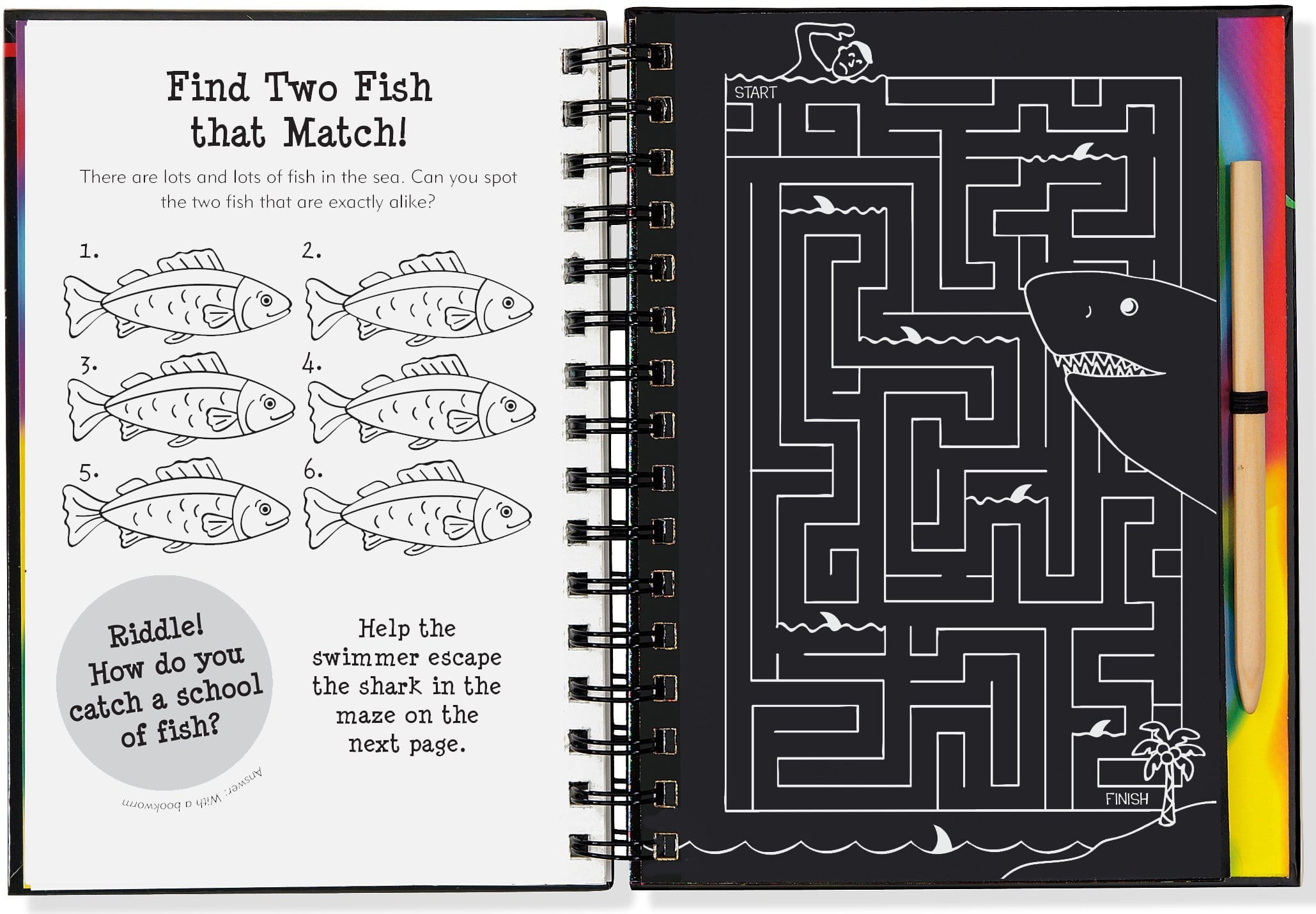 Scratch and Sketch Games and Puzzles Ocean World by Peter Pauper Press 3