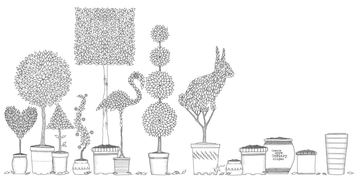 Secret Garden An Inky Treasure Hunt and Coloring Book by Laurence King Publishg 3