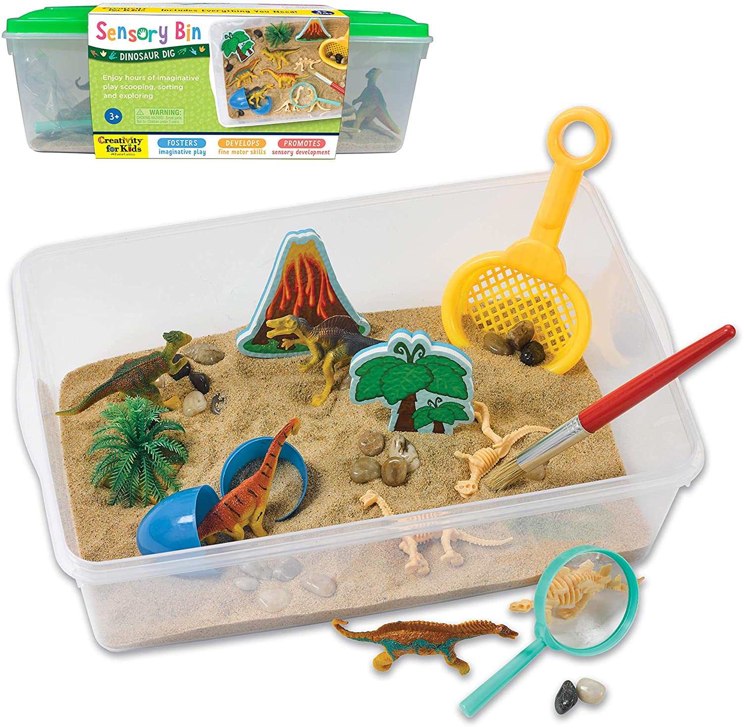 Sensory Bin Dinosaur Dig by Creativity for Kids