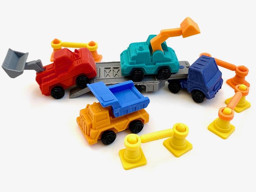Set of Construction Themed Erasers by Iwako 1