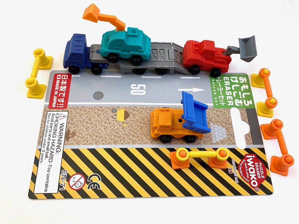Set of Construction Themed Erasers by Iwako 2