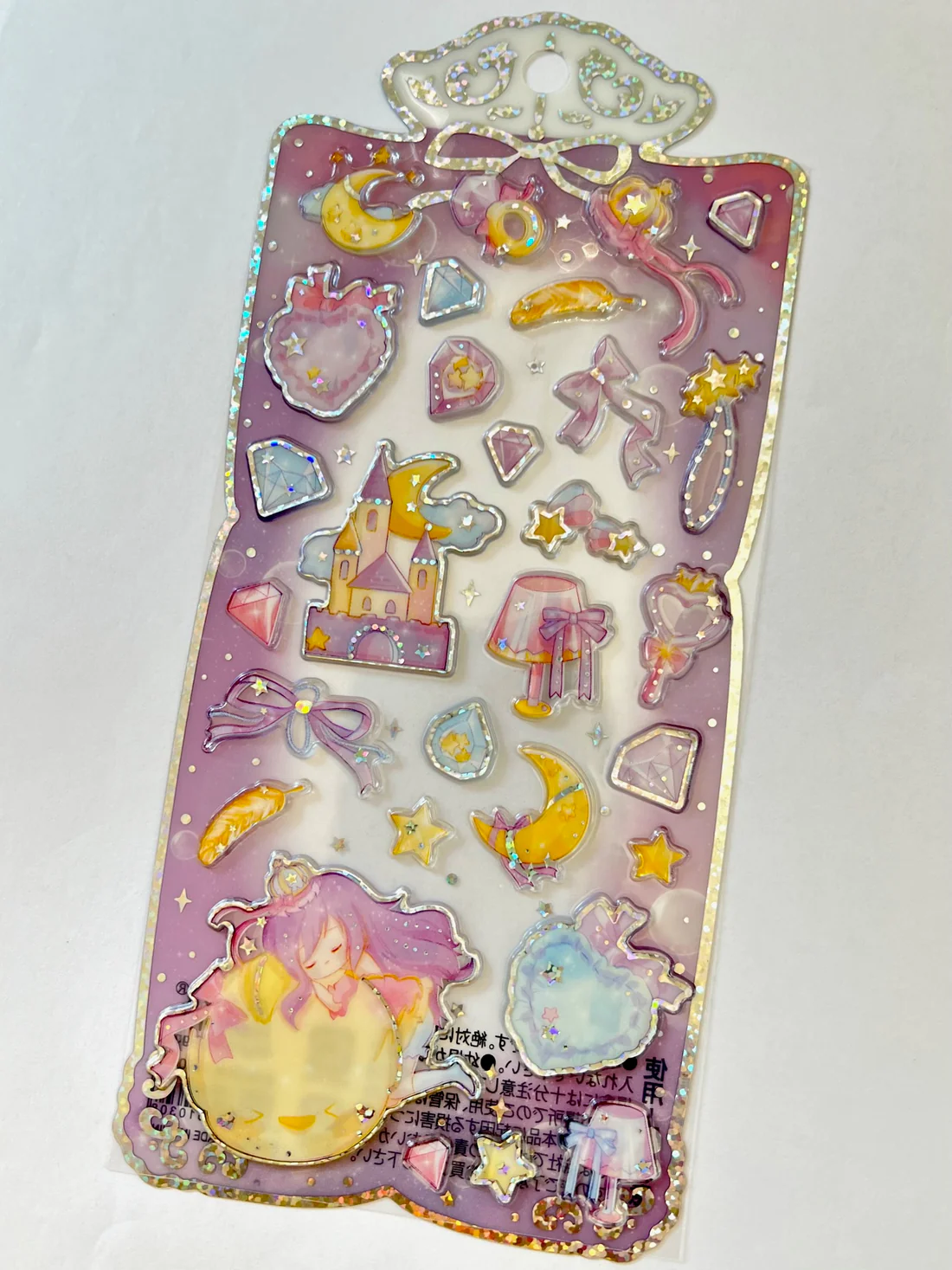 Shiny Purple Princess Stickers-by-BC USA