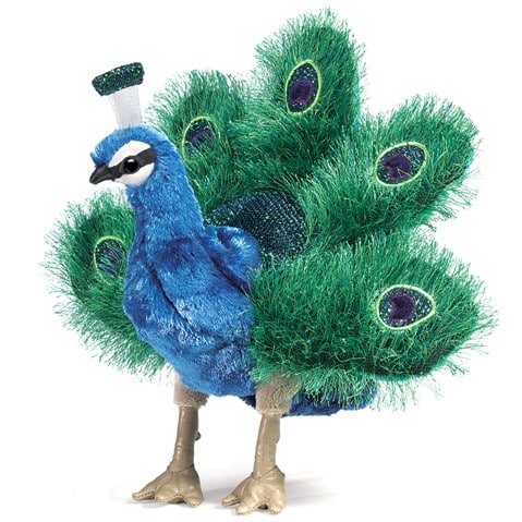 Small Peacock Hand Puppet by Folkmanis
