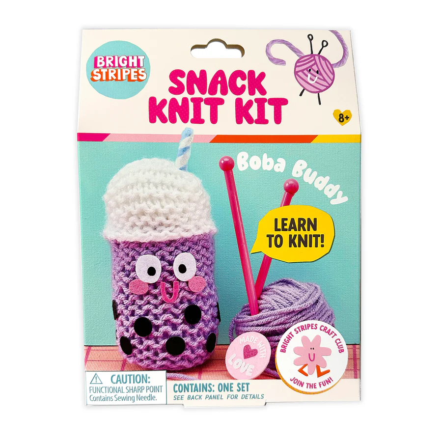 Snack Knit Kit - Boba Buddy-by-Bright Stripes