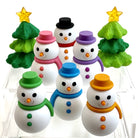 Snowman Christmas Tree Erasers by Iwako