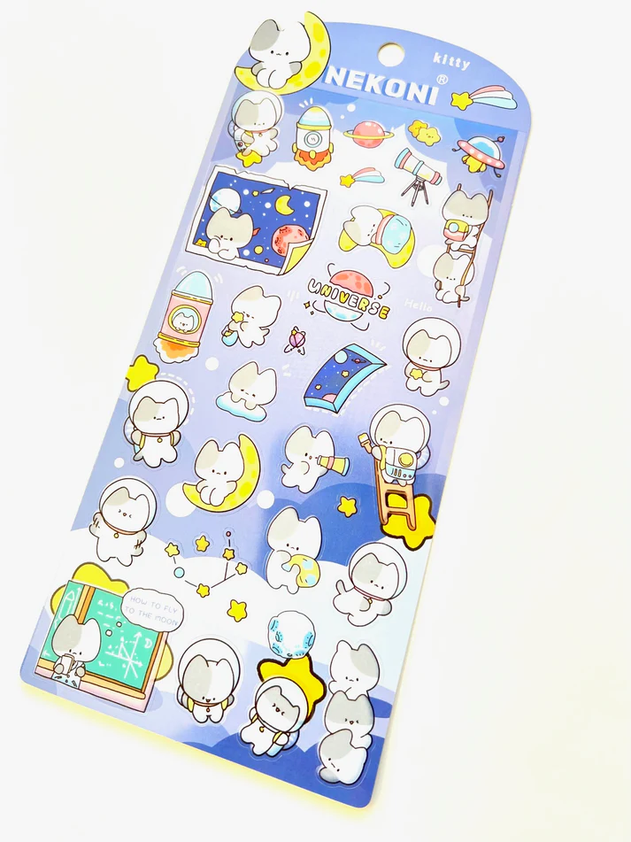 Space Cat Stickers-by-BC USA