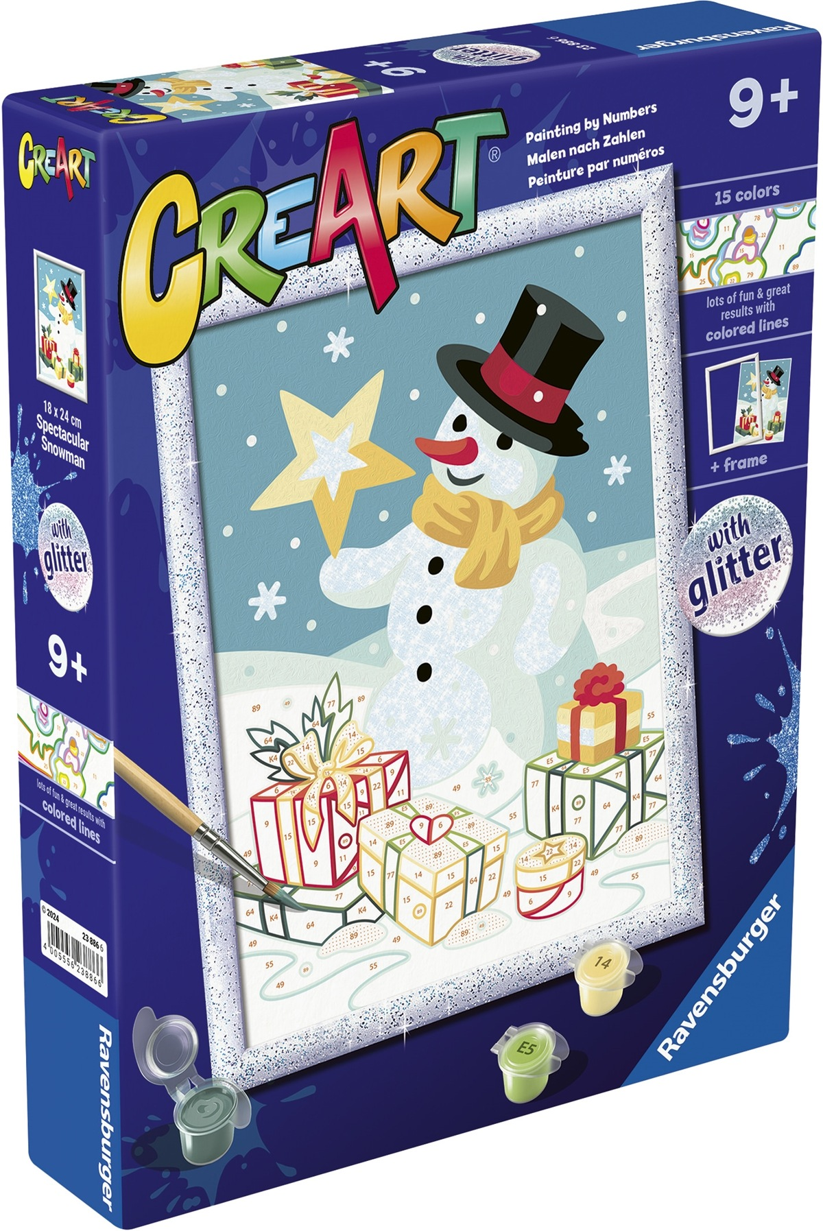 Spectacular Snowman Paint by Number-by-Ravensburger