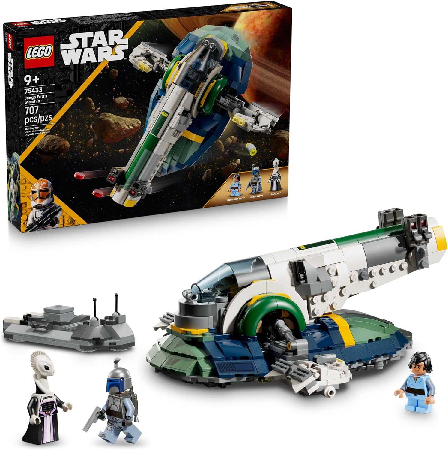 Star Wars: Attack of The Clones Jango Fett's Starship-by-Lego