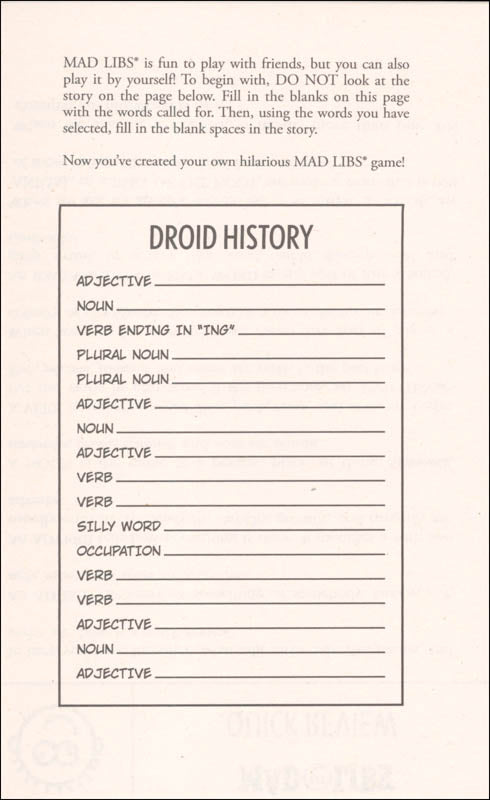 Star Wars Droids Mad Libs by Penguin Random House 1
