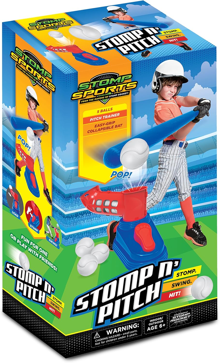 Stomp N Pitch Baseball Pitching Machine-by-Stomp Rocket