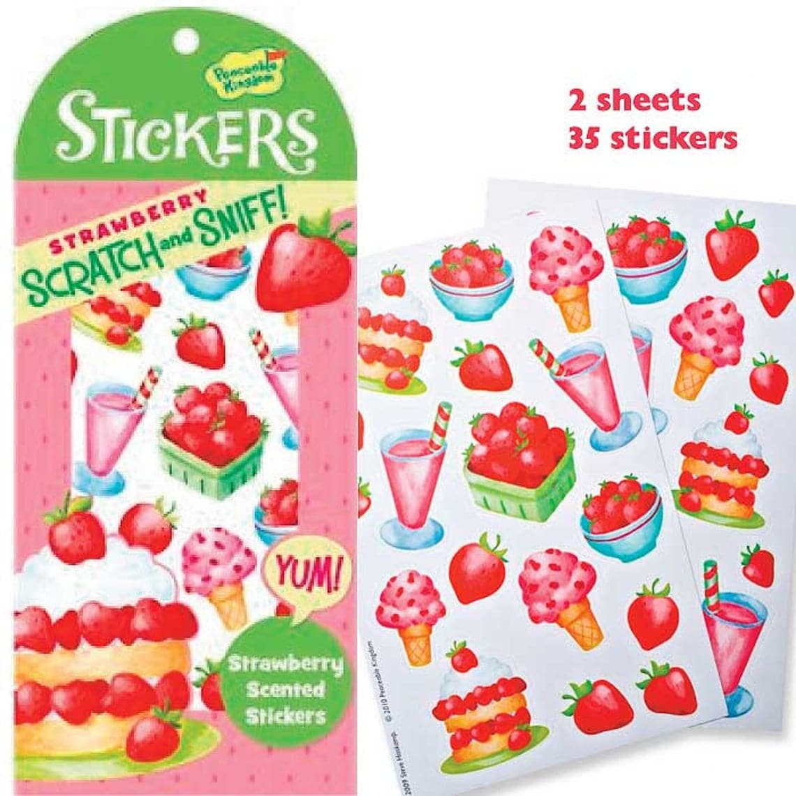 Strawberry Scratch and Sniff Stickers by Peaceable Kingdom 1