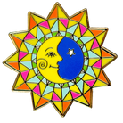 Sun Moon Enamel Pin by Peter Pauper Press