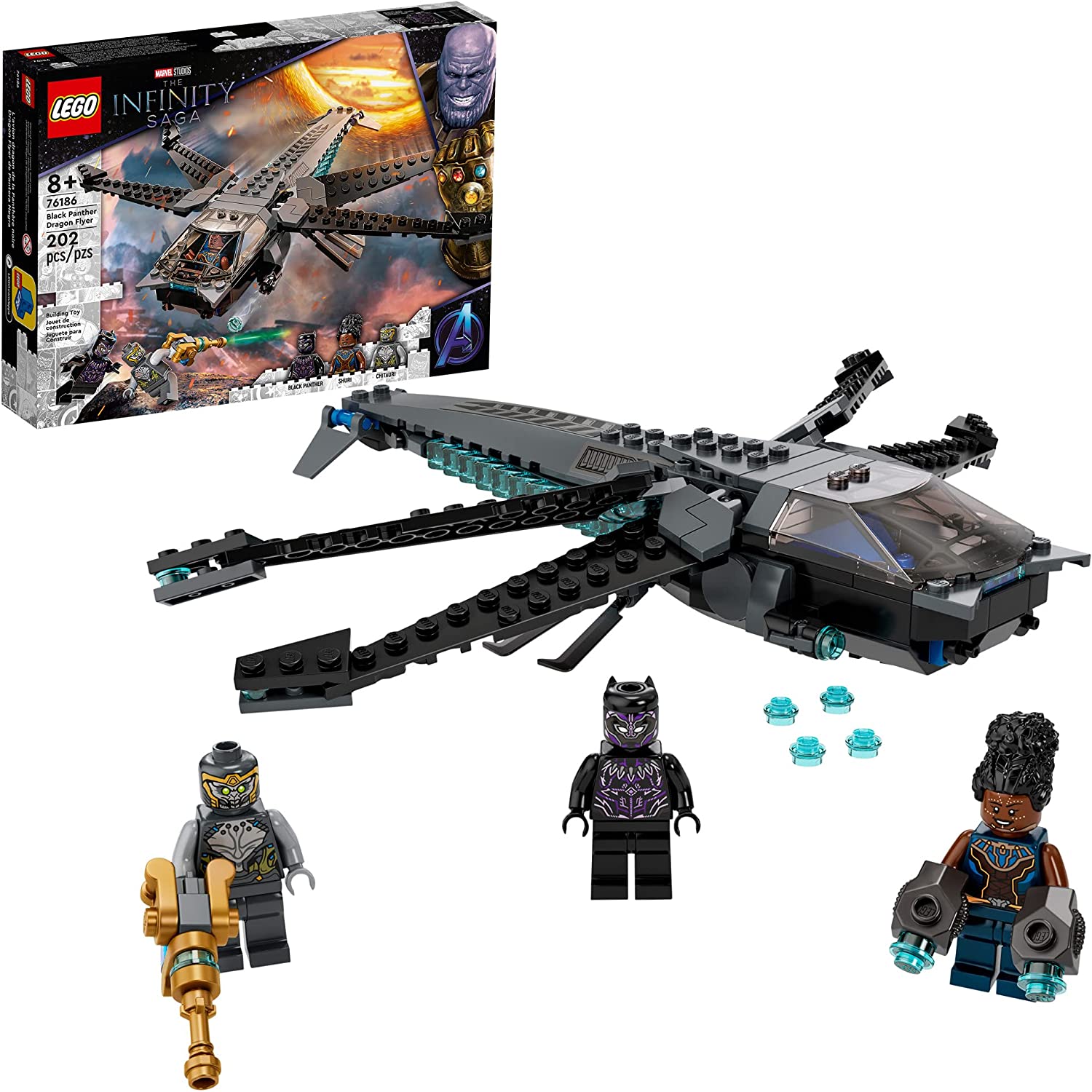 Super Heroes Marvel Black Panther Dragon Flyer by Lego