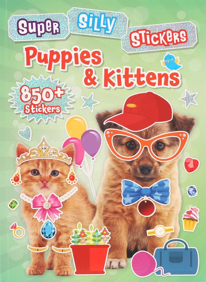 Super Silly Stickers: Puppies & Kittens-by-Simon & Schuster