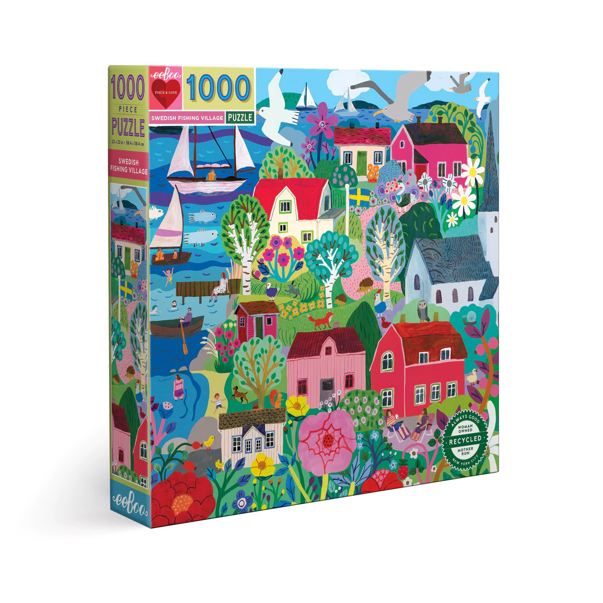 Swedish Fishing Village 1000pc Puzzle by eeBoo