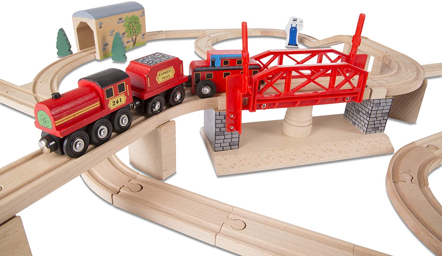Swivel Bridge Train Set by Melissa Doug 3