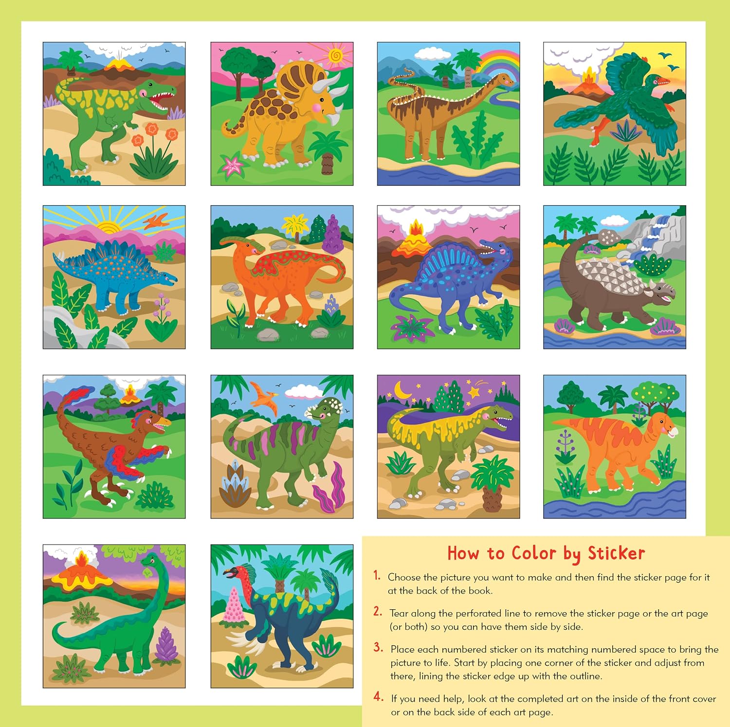 My First Color-by-Sticker Book - Dinosaurs by Peter Pauper Press