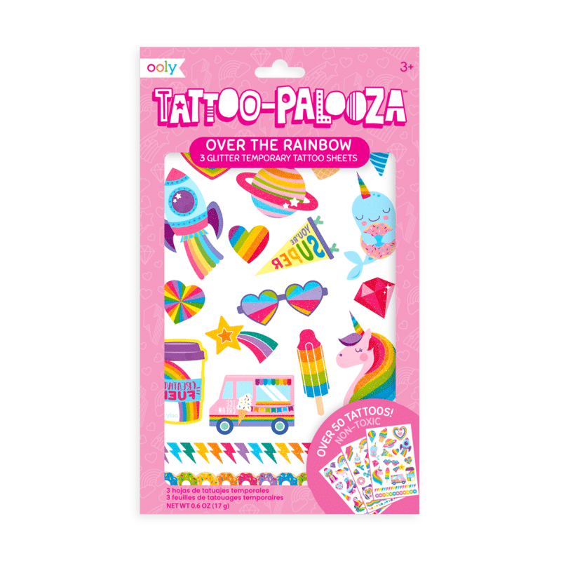 Tattoo Palooza Temporary Tattoos Over the Rainbow by ooly