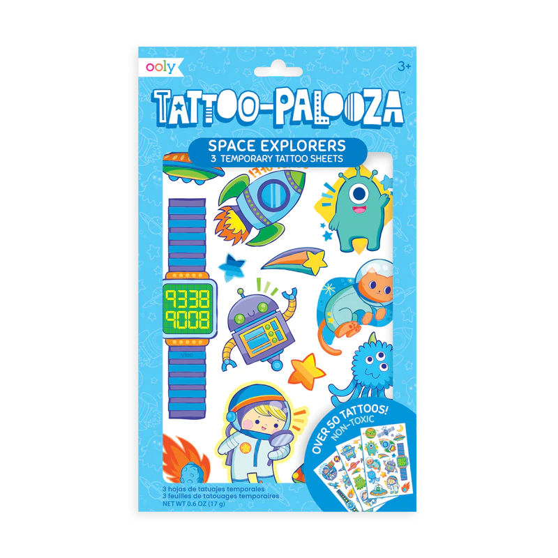 Tattoo Palooza Temporary Tattoos Space Explorers by Ooly