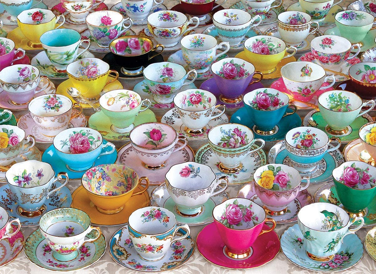 Tea Cups 1000pc Puzzle by Eurographics 1