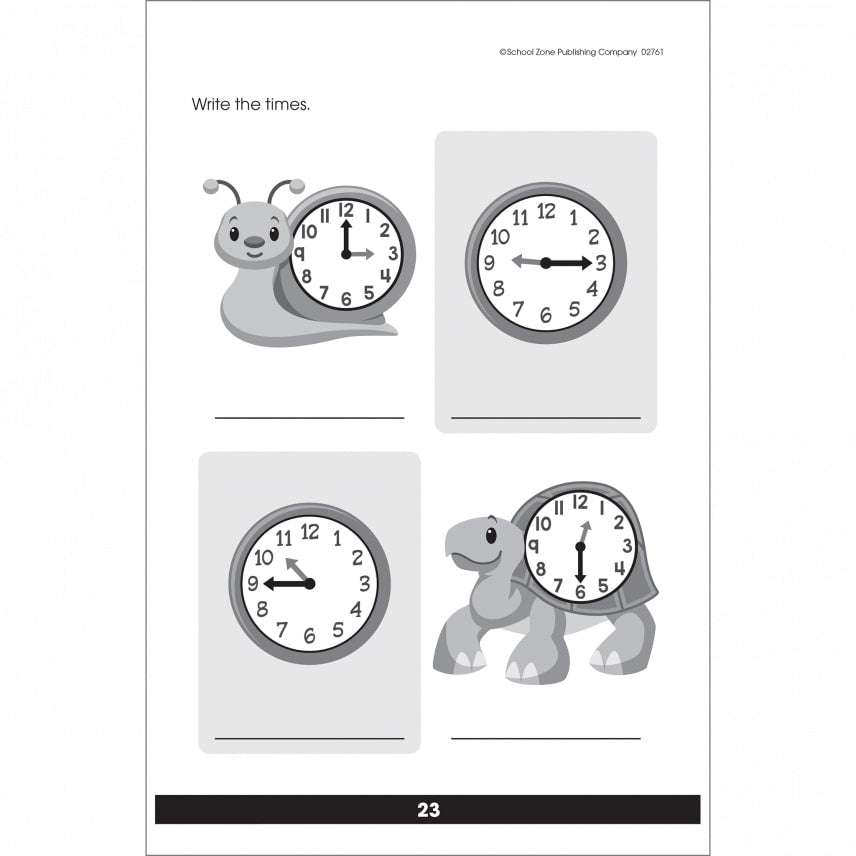 Tell Time Workbook by School Zone 2