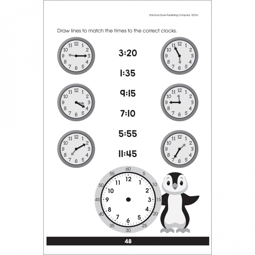 Tell Time Workbook by School Zone 4